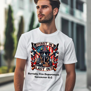 Brave firefighter stands proud T-Shirt
