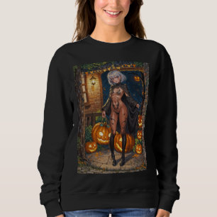 Brave Halloween Girl Trick or Treat Bodypainting Sweatshirt