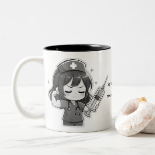 Brave Healer: Chibi Nurse Shot Two-Tone Coffee Mug