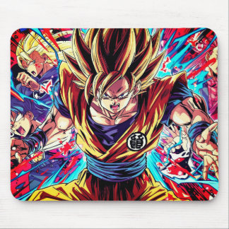 Brave Hero Anime Boy On Computer Laptop Mouse Pad