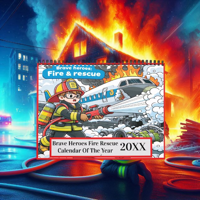 Brave Heroes Fire Rescue Colouring Book 2025/2026  Calendar (Creator Uploaded)