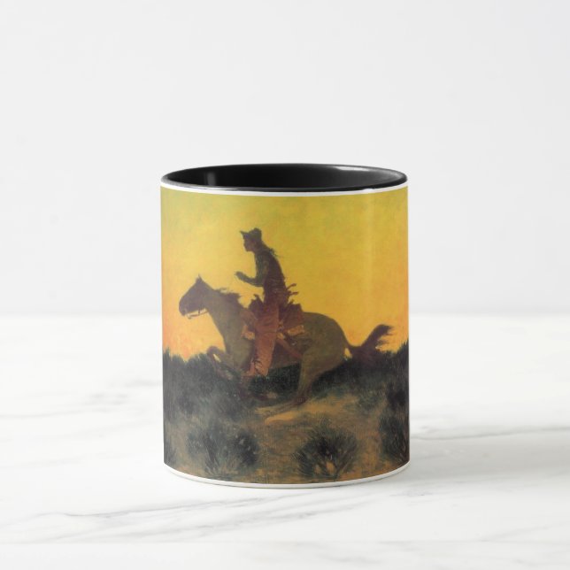 Brave Horse Rider Against the Sunset Mug (Center)