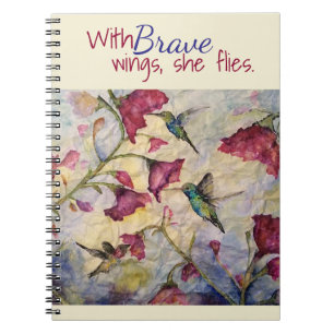 Brave Inspiration Hummingbird Art Notebook-Journal Notebook