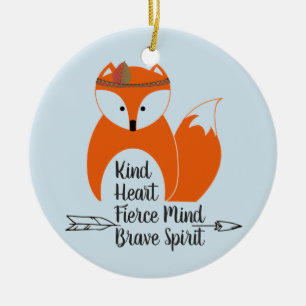 Brave Little Fox Ceramic Ornament
