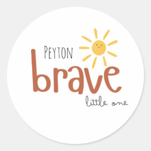brave little one Custom Name Stickers Labels