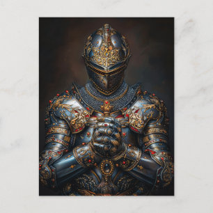 Brave Mediaeval Knight Postcard