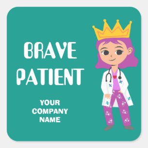 Brave Patient personalised custom company stickers