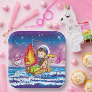 Brave sailor paper plate