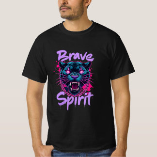 Brave Spirit Neon Panther Graffiti T-Shirt