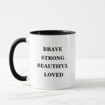 Brave strong beautiful loved topography minimalist