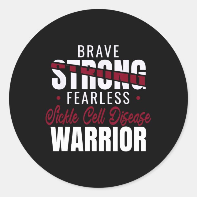 Brave Strong Fearless  Classic Round Sticker (Front)