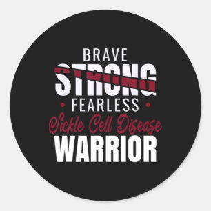 Brave Strong Fearless  Classic Round Sticker