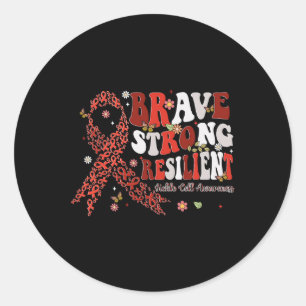 Brave Strong Resilient World Sickle Cell Day Classic Round Sticker