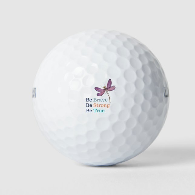 Brave Strong True Dragonfly Golf Balls (Front)