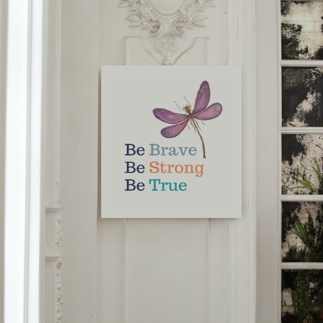 Brave Strong True Dragonfly Word Art Poster (Creator Uploaded)