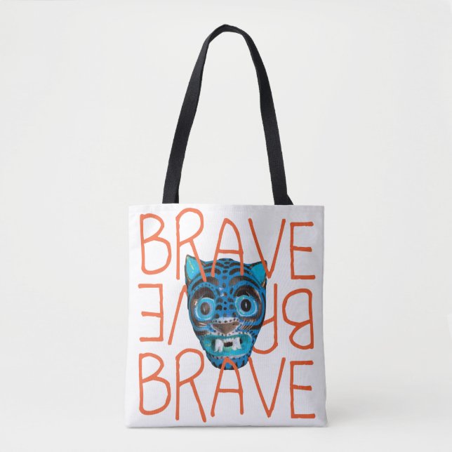 Brave Tiger Tote Bag (Front)