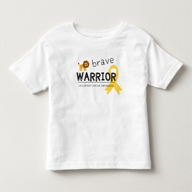 brave warrior cancer lion toddler T-Shirt (Front)