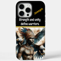 Brave warrior with eagle symbols