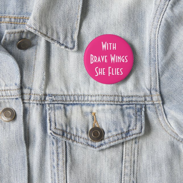 Brave Wings Breast Cancer Button (In Situ)