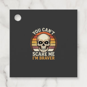 Braver Halloween Skull Retro Horror Design_1 Favour Tags