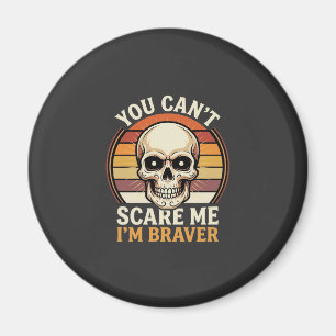 Braver Halloween Skull Retro Horror Design_1 Magnet