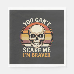 Braver Halloween Skull Retro Horror Design_1 Napkin
