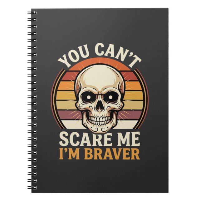 Braver Halloween Skull Retro Horror Design_1 Notebook (Front)