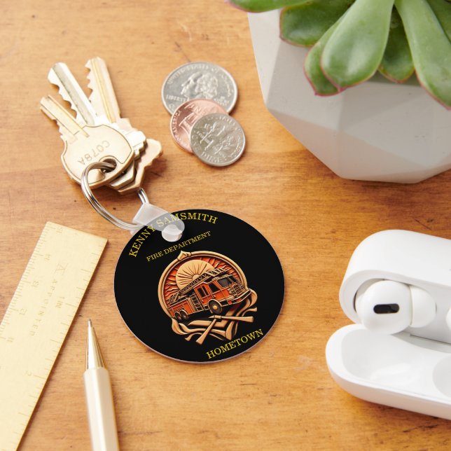 Bravery And Dedication Fire Department Key Ring (Desk)