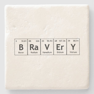 BRaVErY Elements Symbols Periodic Table Words Atom Stone Coaster
