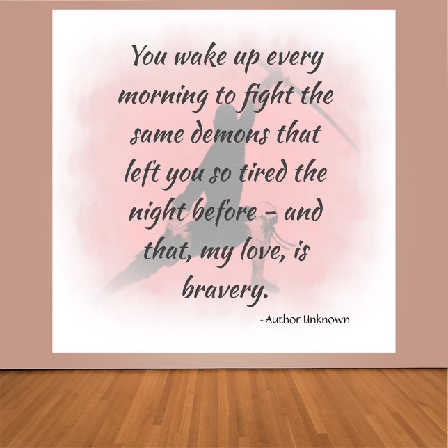 Bravery Inspirational  Poster (Bookmark my store! https://www.zazzle.com/store/capricepetit)