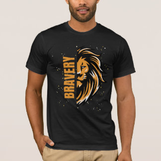 Bravery - Men's Black Colour Printed T-Shirt