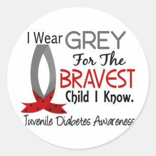 Bravest Child I Know Juvenile Diabetes Classic Round Sticker