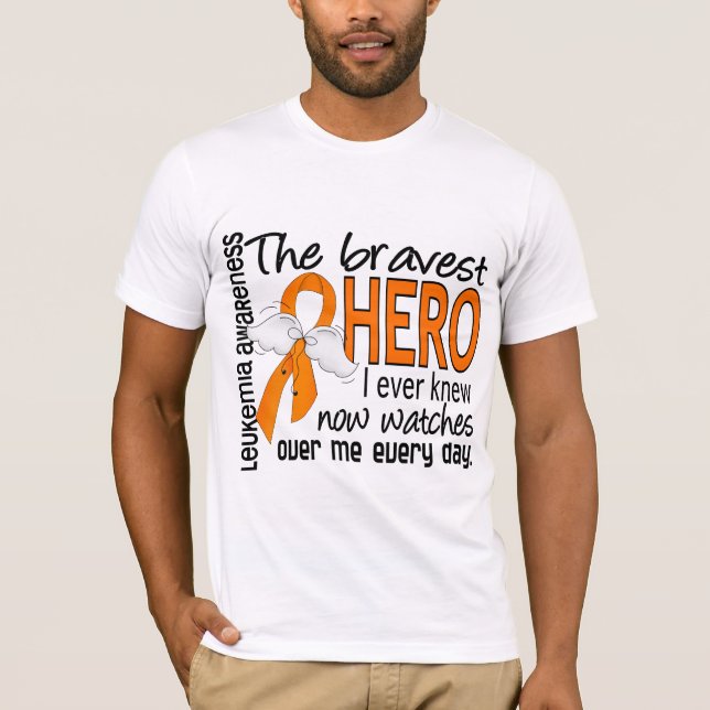 Bravest Hero I Ever Knew Leukaemia T-Shirt (Front)