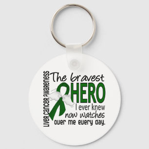 Bravest Hero I Ever Knew Liver Cancer Key Ring