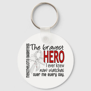 Bravest Hero I Ever Knew Mesothelioma Key Ring