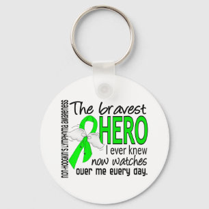 Bravest Hero I Ever Knew Non-Hodgkin's Lymphoma Key Ring