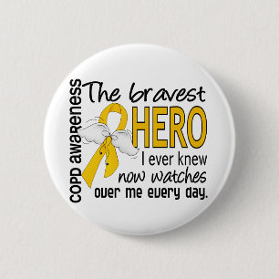 Bravest Hero I Knew COPD 6 Cm Round Badge
