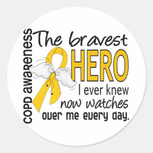 Bravest Hero I Knew COPD Classic Round Sticker
