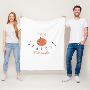 bravest little pumpkin Custom Fleece Blanket