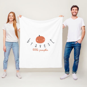 bravest little pumpkin kids Fleece Blanket