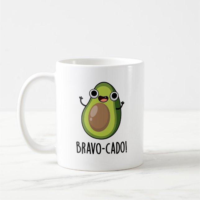 Bravo-cado Funny Avocado Pun  Coffee Mug (Left)
