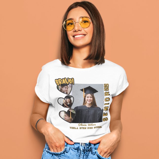 Bravo Senior 2025 Personalised Family Graduation T T-Shirt (Creator Uploaded)