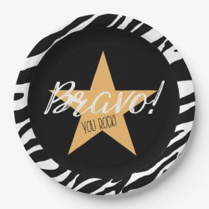 "BRAVO! YOU ROCK!" PAPER PLATE