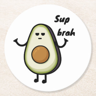 Bravocado Round Paper Coaster