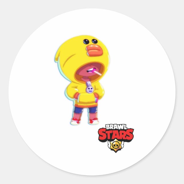 brawl stars  classic round sticker (Front)