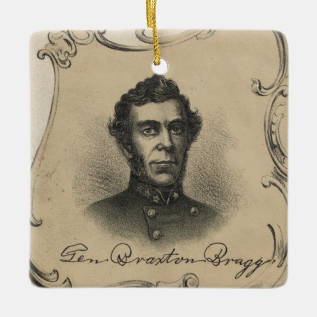 Braxton Bragg Ceramic Ornament (Front)