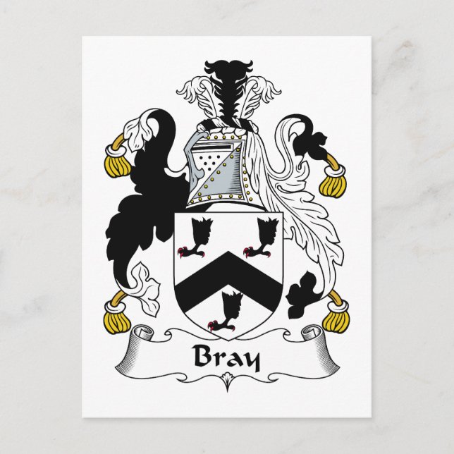 Bray Family Crest Postcard (Front)