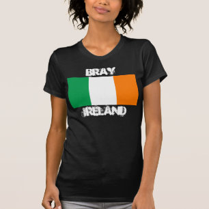 Bray, Ireland with Irish flag T-Shirt