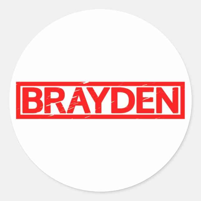 Brayden Stamp Classic Round Sticker (Front)