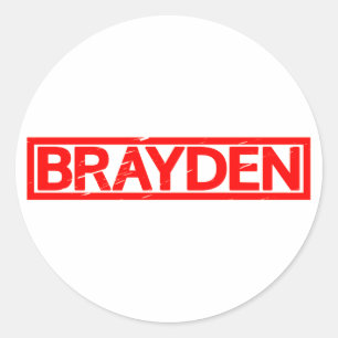 Brayden Stamp Classic Round Sticker